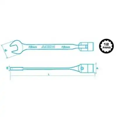 CLÉ MIXTE DOUILLE 9MM ACEM ACEM - 2