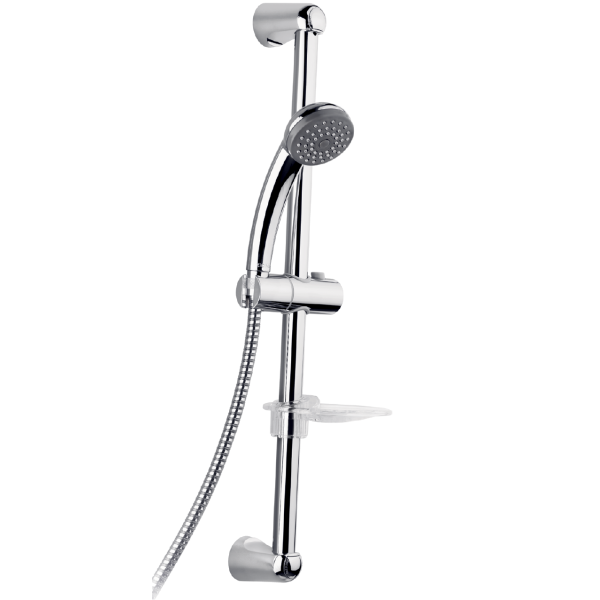 BARRE DE DOUCHE CHROMÉ AVEC FLEXIBLE 1.5M ET DOUCHETTE JASMIN SOPAL