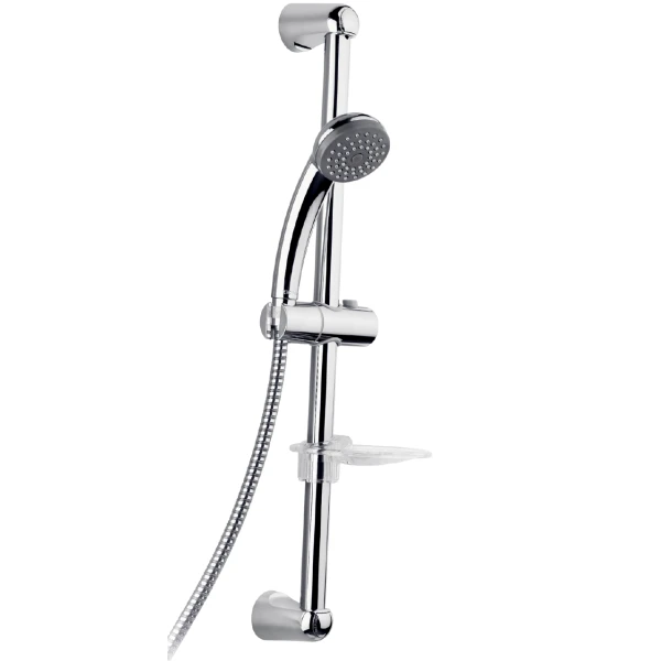 BARRE DE DOUCHE CHROMÉ AVEC FLEXIBLE 1.5M ET DOUCHETTE JASMIN SOPAL