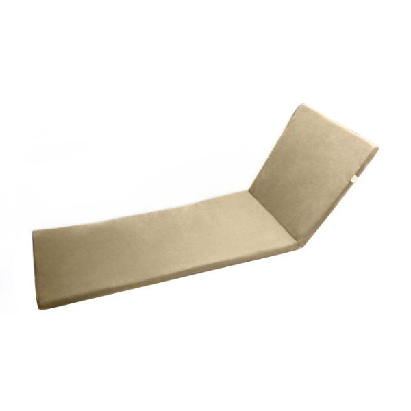 MATELAS DE TRANSAT IMPERMÉABLE 180X55X4CM BEIGE POUFFY