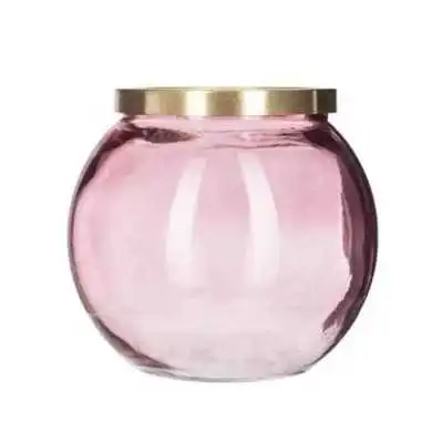 PHOTOPHORE BOULE EN VERRE ET LAITON ROSE ATMOSPHERA ATMOSPHERA - 1