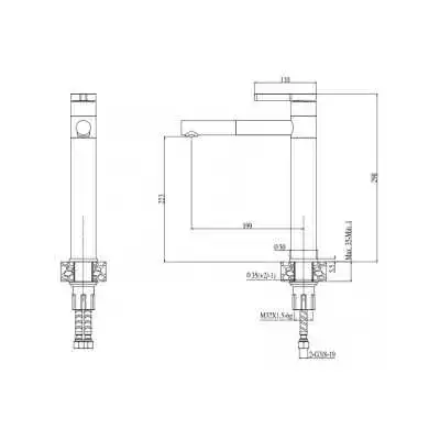 MITIGEUR ÉVIER CARLA NOIR/CHROMÉ AXIS AXIS - 2