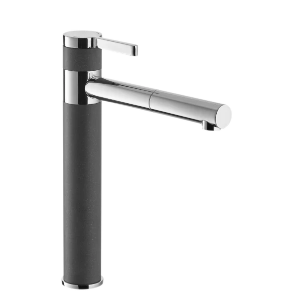 MITIGEUR ÉVIER CARLA GRIS/CHROMÉ AXIS