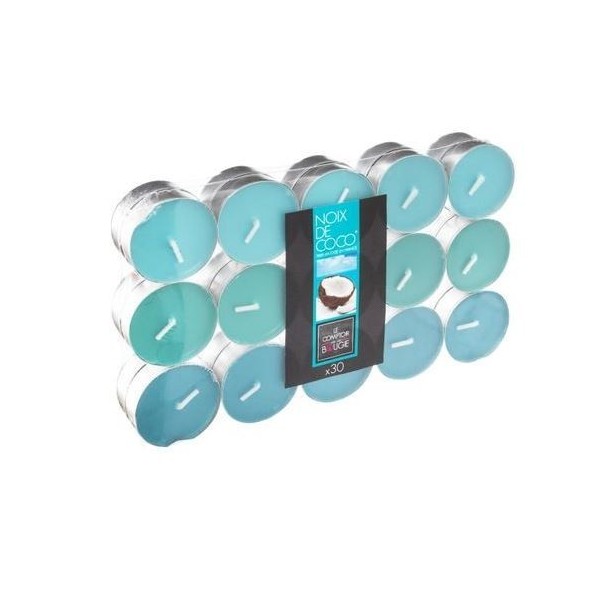 LOT DE 30 BOUGIES PARFUMÉES NOIX DE COCO ATMOSPHERA