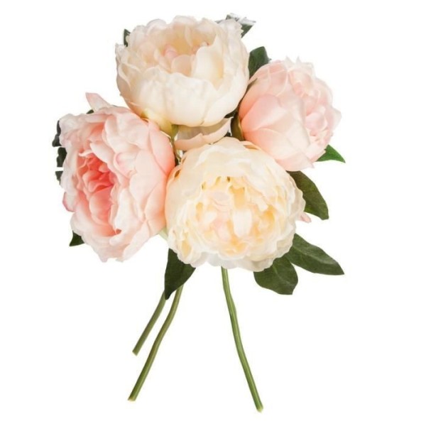 BOUQUET ARTIFICIEL DE 4 PIVOINES H30CM ATMOSPHERA