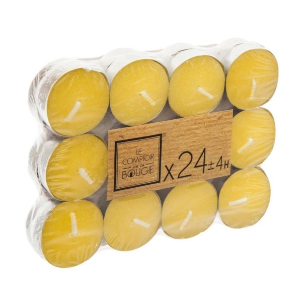 LOT DE 24 BOUGIES CHAUFFE PLAT PARFUMÉES CITRON ATMOSPHERA