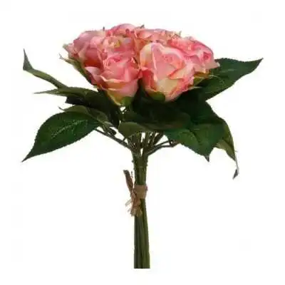 BOUQUET ARTIFICIEL DE FLEURS ROSE H24CM ATMOSPHERA ATMOSPHERA - 1