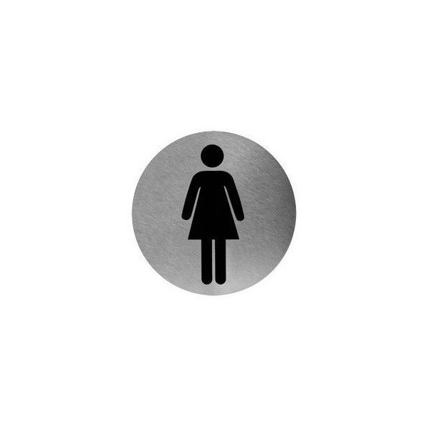 PLAQUE SYMBOLE FEMME DE SALLE DE BAIN INOX AMIG