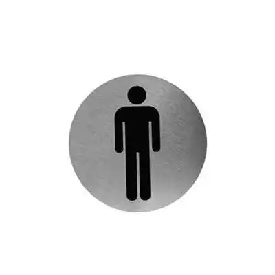 PLAQUE SYMBOLE HOMME DE SALLE DE BAIN INOX AMIG AMIG - 1