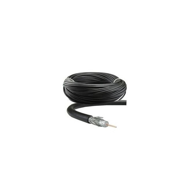 CÂBLE SATELLITE COAXIAL NOIR 1M