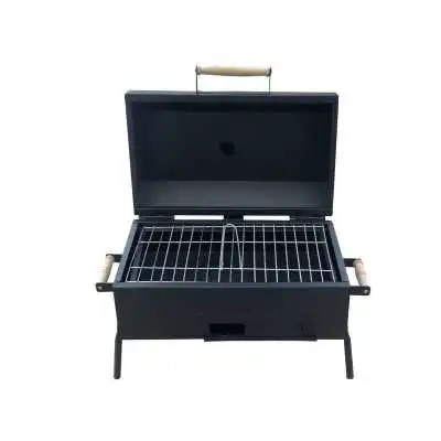 BARBECUE À CHARBON AVEC TIROIR EN NOIR  - 4