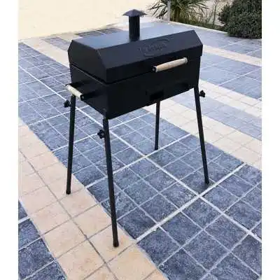BARBECUE À CHARBON AVEC TIROIR EN NOIR  - 3