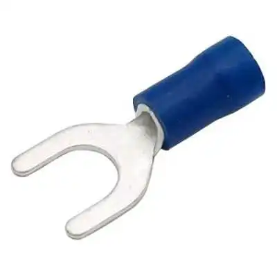 LOT DE 100 COSSES ÉLECTRIQUES FOURCHES BLEU  - 1