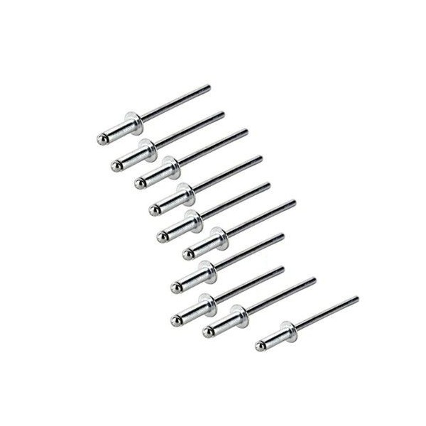 LOT DE 10 RIVET POP ALUMINIUM 4.8X25MM BRICOLA