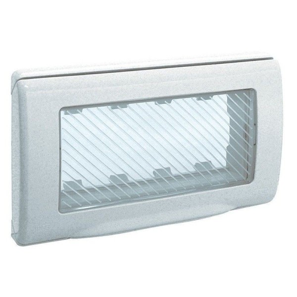 PLAQUE ÉTANCHE ENCASTRÉE RECTANGULAIRE 4 MODULES 45 BLANC SOMEF