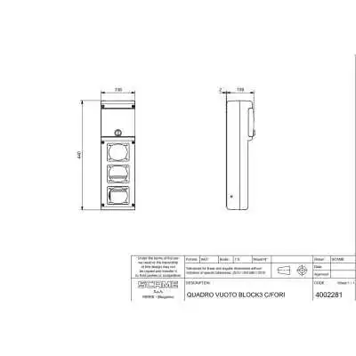 COFFRET ÉLECTRIQUE ÉTANCHE 6 MODULES 3 TROUS SCAME SCAME - 2