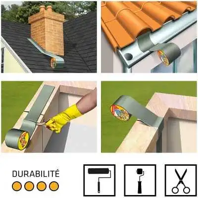 BANDE D'ÉTANCHÉITÉ 100MM*10M MULTISEAL GRIS SIKA  - 3