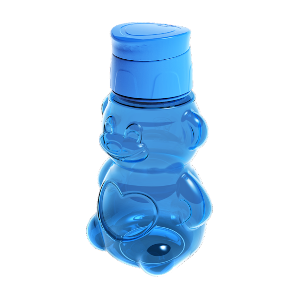 5pcs Bouteille d'eau potable gallon bouchon à vis matière plastique bleue  HB066