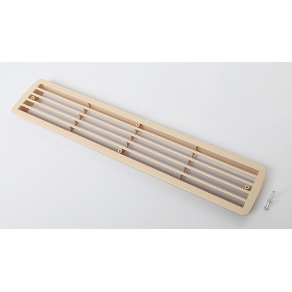 GRILLE D'AÉRATION EN PLASTIQUE 76*430MM BEIGE ALBATUR