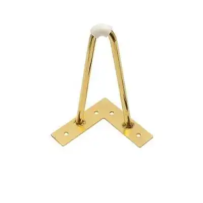 SABOT DE MEUBLE INOX FORME V DORÉ H12 CM  - 1