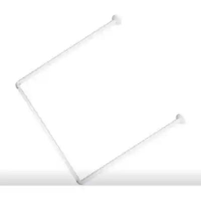 TRINGLE RIDEAUX DE DOUCHE 3 CÔTÉS 80 x 80 x 80 CM - 1