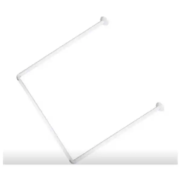 TRINGLE RIDEAUX DE DOUCHE 3 CÔTÉS 80 x 80 x 80 CM