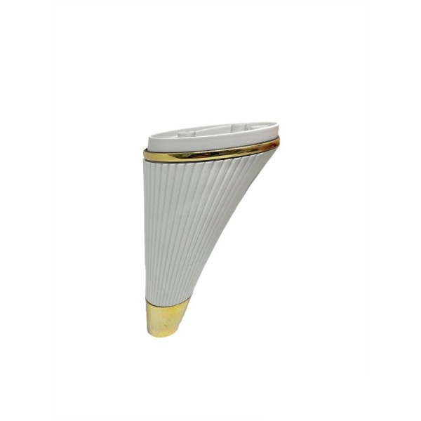 SABOT DE MEUBLE FORME CONIQUE H19CM BLANC/DORÉ