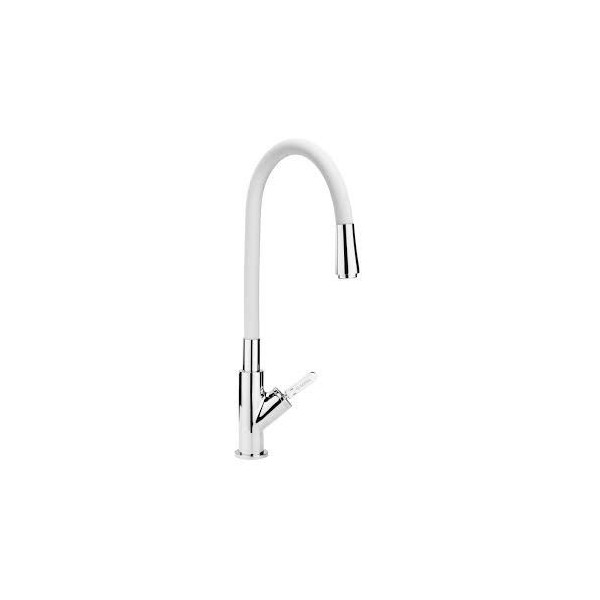 MITIGEUR ÉVIER BEC BLANC NABEUL SOPAL