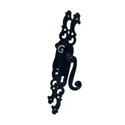 POIGNÉE DE PORTE SUR PLAQUE PETIT TROU EN NOIR JAIROL JAIROL - 2