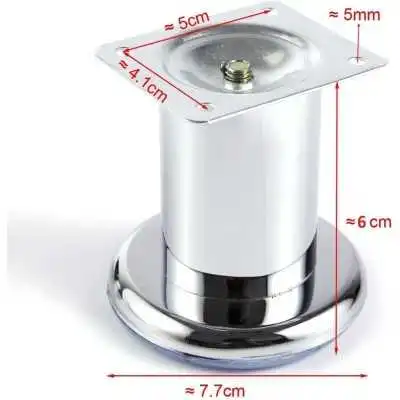 PIED DE MEUBLE CHROMÉ ROND Ø45MM H60MM  - 2