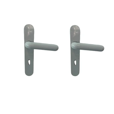 POIGNÉE DE PORTE EN PLASTIQUE PETIT TROU GRIS  - 1