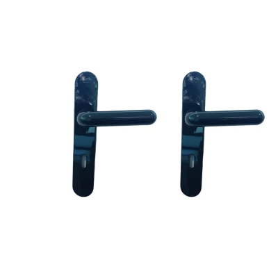 POIGNÉE DE PORTE EN PLASTIQUE PETIT TROU NOIR  - 1