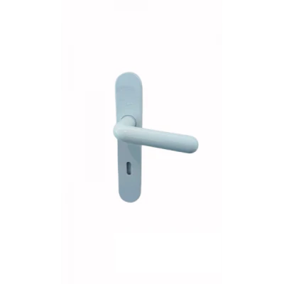 POIGNÉE DE PORTE EN PLASTIQUE PETIT TROU BLANC  - 2