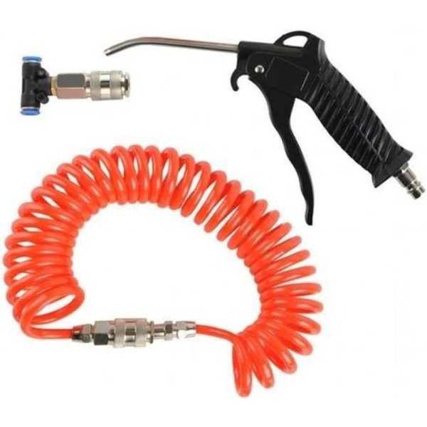PISTOLET SOUFFLETTE À AIR COMPRIMÉ 5M COILED HOSE