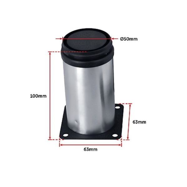 PIED DE MEUBLE ROND RÉGLABLE Ø50/100MM