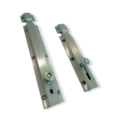 LOT DE 2 VERROUS DE PORTE À COULISSE 175-225MM SATINÉ  - 2