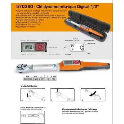 CLÉ DYNAMOMÉTRIQUE DIGITAL 1/2" 40-200NM ACEM ACEM - 2
