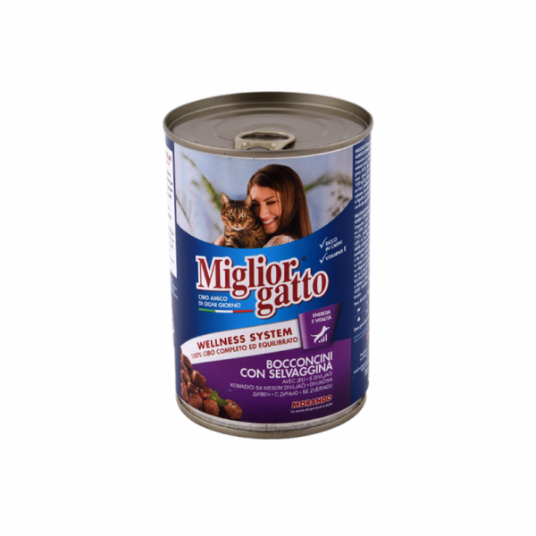 NOURRITURE POUR CHATS 405GR À BASE DE GIBIER MORANDO