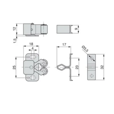 LOT DE 2 LOQUETEAUX À ROULETTE BRICOLA - 3