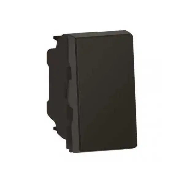 INTERRUPTEUR SIMPLE ALLUMAGE NOIR MAT SYS43 SOMEF