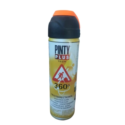 PEINTURE DE MARQUAGE ORANGE FLUORESCENT DE CHANTIER 255 PINTY PLUS PINTY PLUS - 1