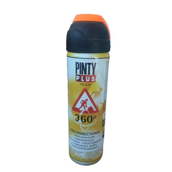 PEINTURE DE MARQUAGE ORANGE FLUORESCENT DE CHANTIER 255 PINTY PLUS