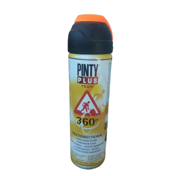 PEINTURE DE MARQUAGE ORANGE FLUORESCENT DE CHANTIER 255 PINTY PLUS