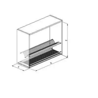 PORTE ASSIETTE / VERRE ENCASTRABLE 90CM SIGE - 3 PORTE ASSIETTE / VERRE ENCASTRABLE 90CM SIGE - 3