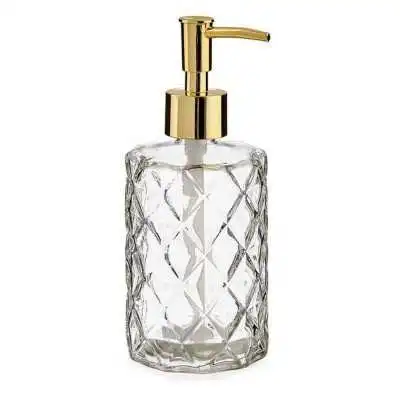 DISTRIBUTEUR DE SAVON EN VERRE ET ABS DORÉ 330ML BERILO  - 1