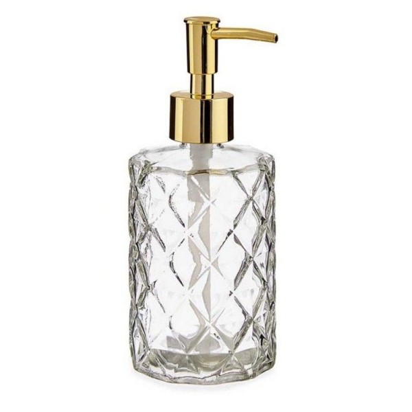 DISTRIBUTEUR DE SAVON EN VERRE ET ABS DORÉ 330ML BERILO