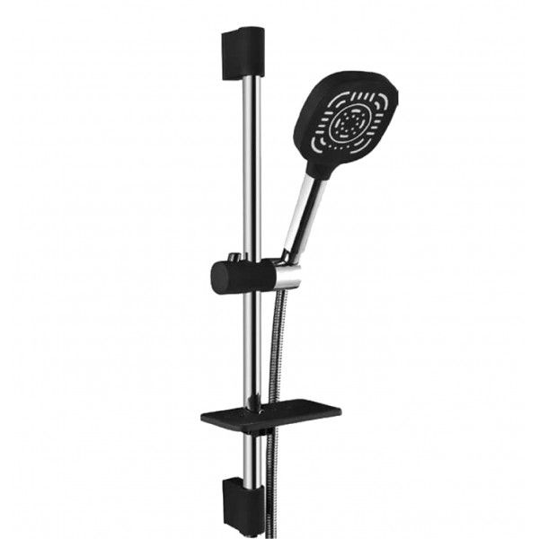 BARRE DE DOUCHE NOIR/CHROMÉ TLCR2004 DIAMOND DIAMOND - 1