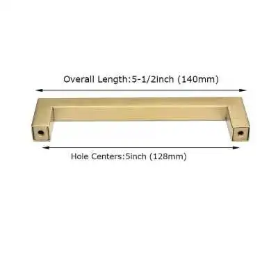 POIGNÉE DE MEUBLE DORÉ MAT 128MM OZKM  - 2