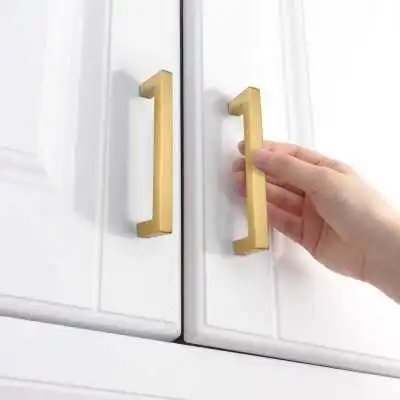 POIGNÉE DE MEUBLE DORÉ MAT 128MM OZKM  - 3