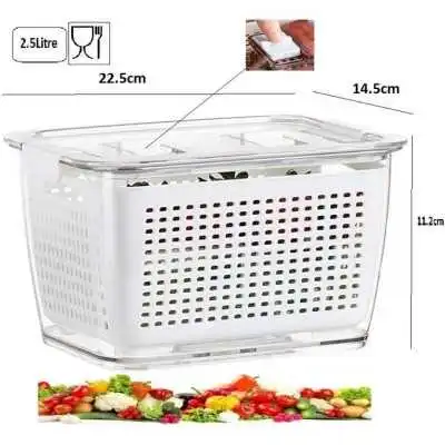 BOÎTE DE CONSERVATION ALIMENTAIRE AVEC ÉGOUTTOIR 2.5L LOSSA  - 2